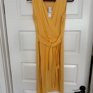 White House Black Market Yellow Midi Dress